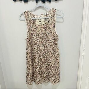 Wallflower Blush Pink Floral Sheer Lace Romantic Boho Babydoll Dress Size L